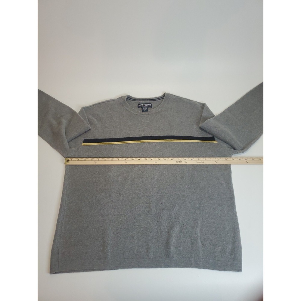 Aeropostale Men's Long Sleeve Pullover Sweater, XL, Grey - Picture 4 of 9